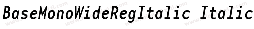BaseMonoWideRegItalic Italic字体转换